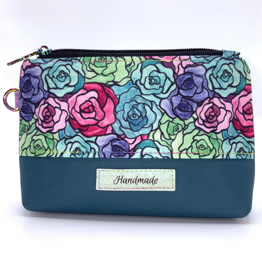 Zipper Pouch - Multi-color Floral Theme